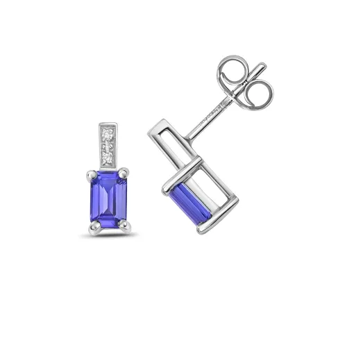 Diamond and Tanzanite Earrings